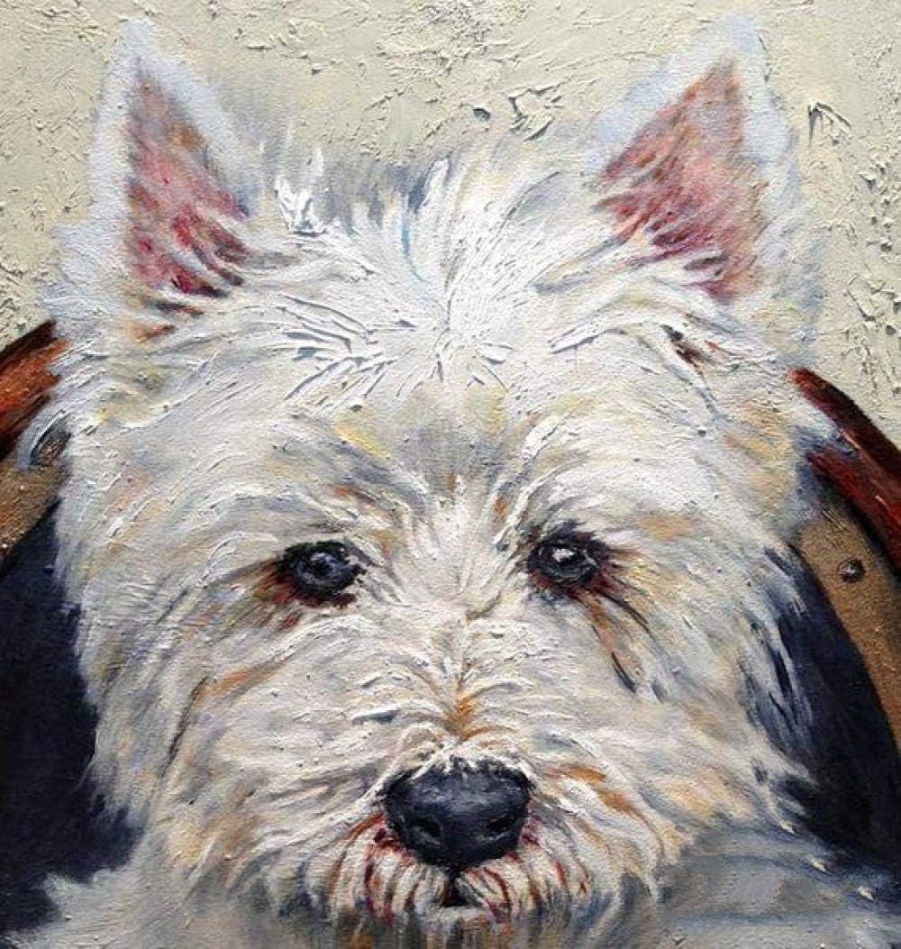 Paint by Numbers DIY Westie Dog DIY Oil Painting Drawing