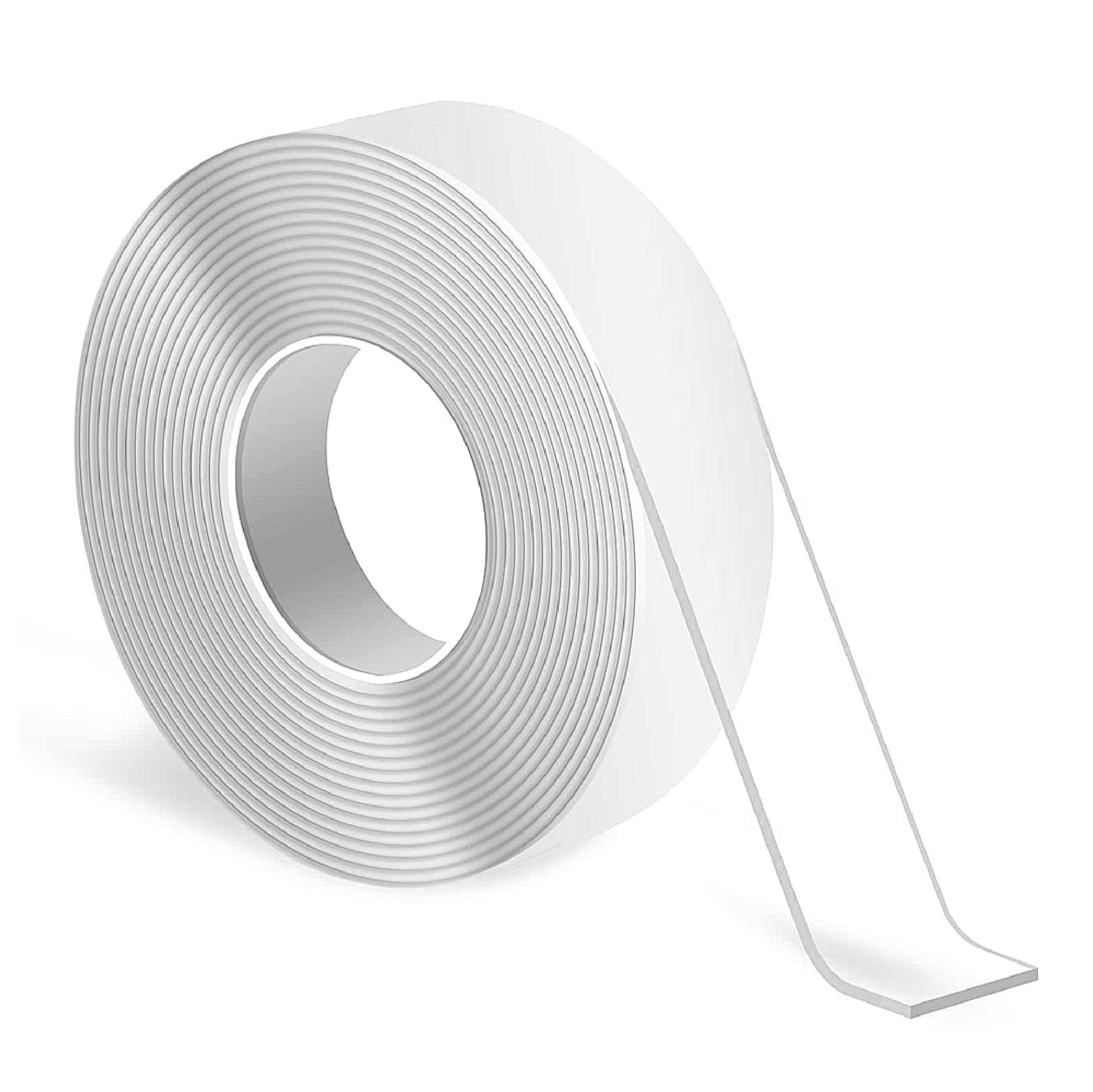 Tidastue Non-Marking Heavy Duty Double Sided Tape(17ft) - Multifunctional Removable Mounting Tape - Washable and Reusable Strong Sticky Scotch Tape for Wall, Decoration, Carpet - Hostel, Office, Home