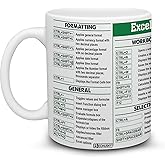 BECHUSKY Mugs For Accountant Gifts - Excel Mug - Cheat Sheet - Group Excel Shortcut - Boss Gift - Gifts For Women Finance, Accountants,Coworker, Student - Accountant Mug For Women Men