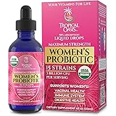 USDA Organic Liquid Probiotic for Women | PH Balance, UT, & Feminine Health | Digestive Support, Immune & Gut Health | 15 Clinically Studied Strains | 98% Absorption | Vegan, Non-GMO | 40 Servings