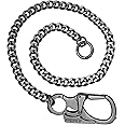 Ahiller Wallet Chain for Men, Lockable Carabiner with Tungsten Steel Taper, Heavy Duty Chain for Key Pocket Belt