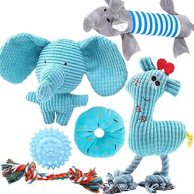 Speedy Panther 6Pcs Dog Toys Small Dogs Puppy Teething Plush Set