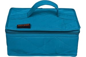 Yazzii 4 Pocket Crafter’s Organizer Tote – Arts & Crafts Storage Tote Bag - Multipurpose Storage Organizer for Crafts, Sewing, Jewelry, Make Up Aqua