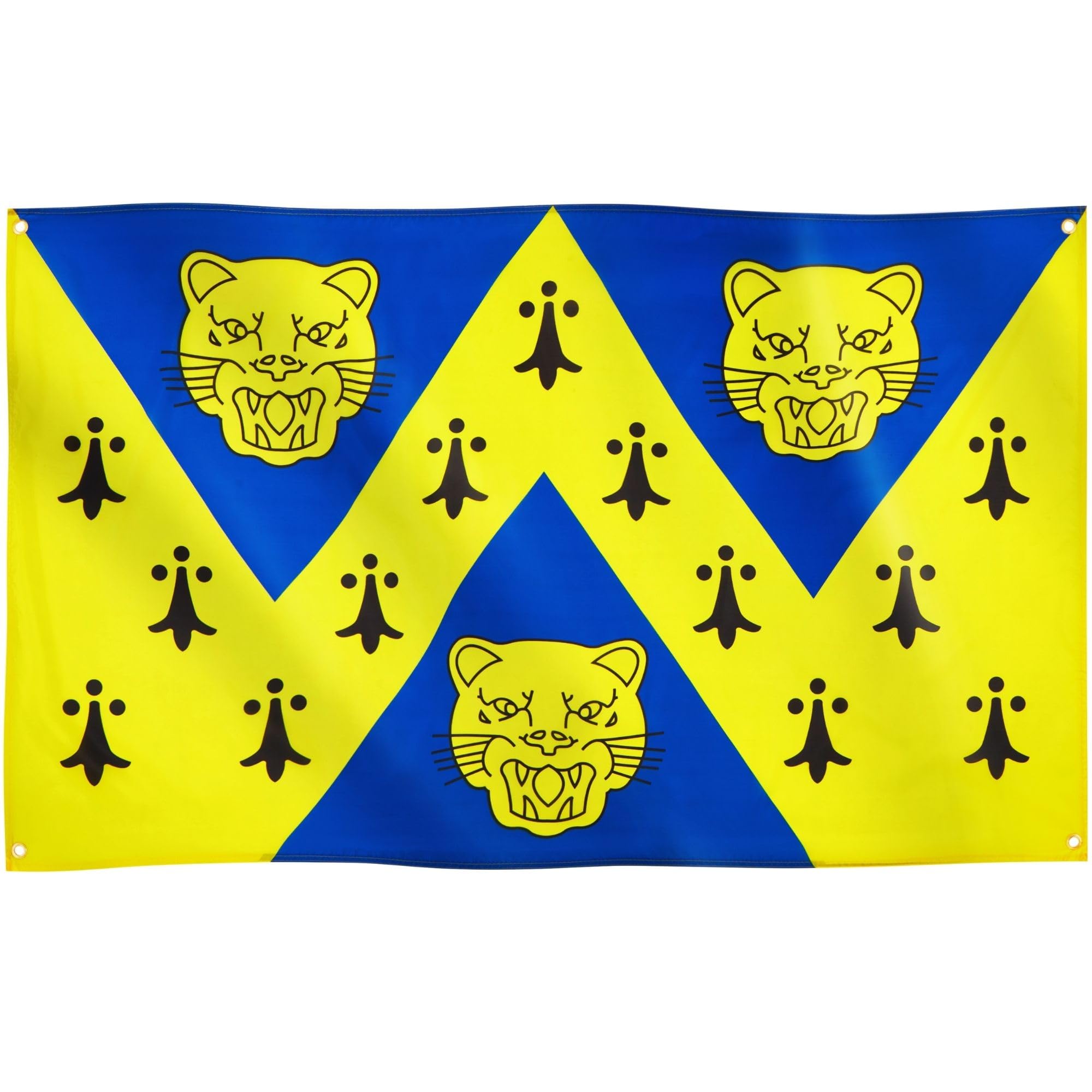 Runesol Shropshire Flag, 91x152cm, 3ft x 5ft, 4 Grommets, Eyelet In Every Corner, English Regional Flag, Salop, Shropshire Day, Premium Flags, Inside, Outside, Banner, Vivid Colours — image 1