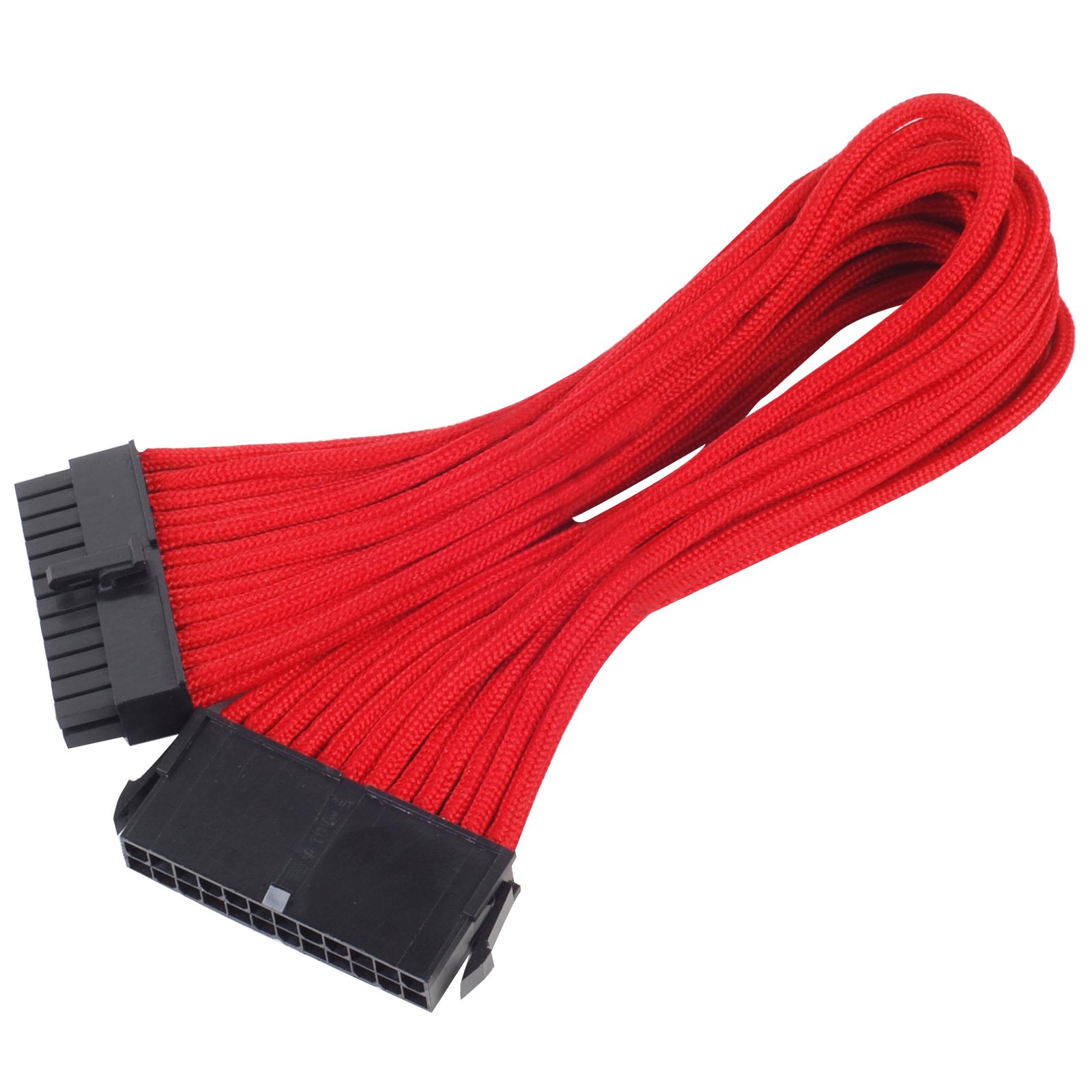 SilverStone SST-PP07-MBR - 30cm Motherboard 24pin to 24pin Sleeved Extention Cable, red — image 1