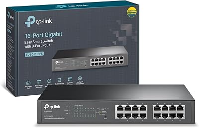 TP-Link TL-SG1016PE 16-Port Gigabit PoE Switch 8 PoE+ Ports 150 W