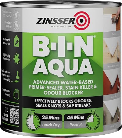 Zinsser B-I-N Aqua 1L Interior Primer Sealer Stain Blocker