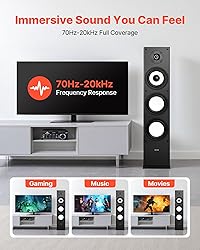 VEVOR Floorstanding Speaker, 2-Way, Floor-Standing