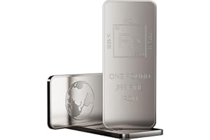 1 Pound Iron Bar Bullion Paperweight with Element Design - .999 Pure Iron Bar - Unique Metals, Silvery-gray