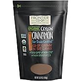 Frontier Co-op Fair Trade Ground Ceylon Cinnamon Powder Organic, Kosher, 5.57oz - Bulk Bag Refill for Shaker, Baking, Beverag