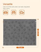 Feandrea Waterproof Dog Blanket Sherpa Fleece 73 x 63 cm Grey S view 7