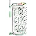 Momcozy DIY Larger Bottle Drying Rack for 18 Bottles, Space Saving Countertop Vertical Rack with Brushes Holder, Detachable Travel Bottle Rack for Baby Accessories & Pump Parts