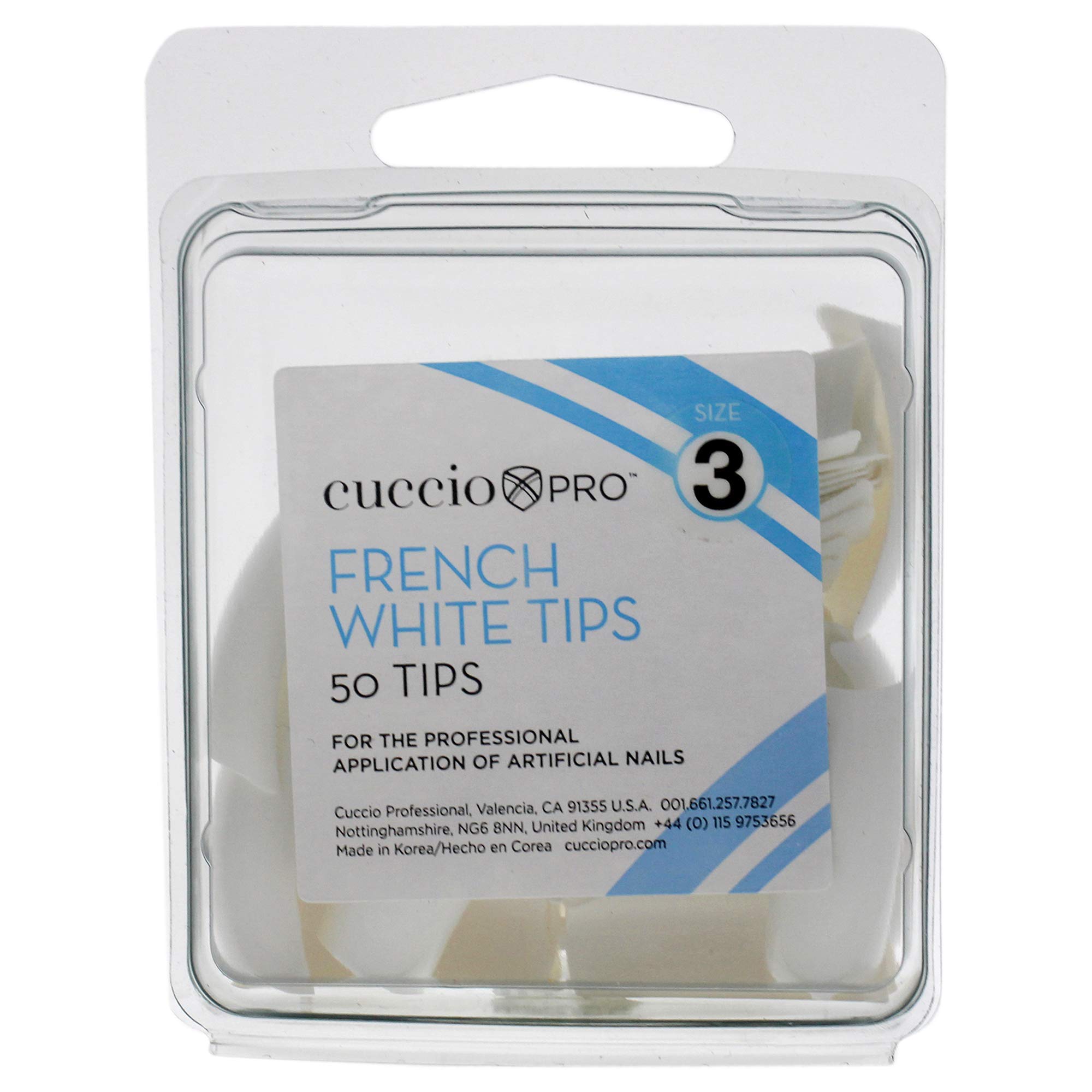 Cuccio Pro - French White Tips - 3 - for Women - Acrylic Nails - 50 Pc