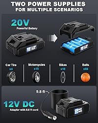 Tire Inflator Portable Air Compressor, 150 PSI