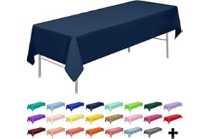 PARTY ULYJA Navy Blue Tablecloths Plastic 3-Pack Premium 54 Inches x 108 Inches Disposable Table Covers Decorative Table Cloths for Rectangle Tables