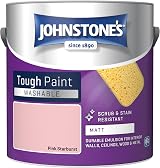 Johnstone's Washable Matt Emulsion Paint Pink Starburst Durable Stain Resistant