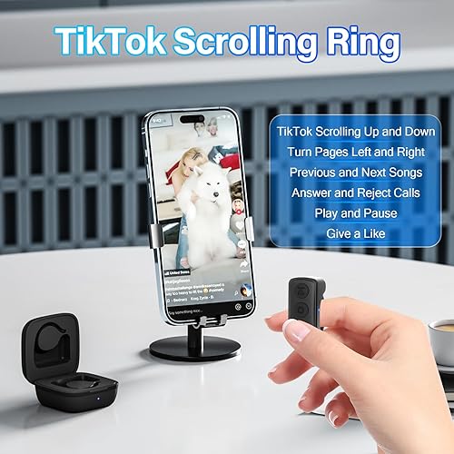 Tiktok Scrolling Ring Kindle APP Page Turner Bluetooth Scrolling