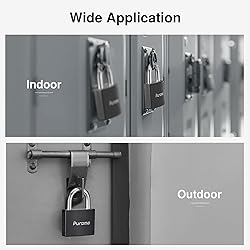 Puroma Lock Keyed Padlock, 2 Pack Aluminum Locks