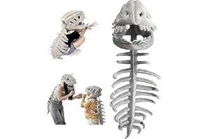 My Cozy Dino Plush Skeleton Hood, Dinosaur Skeleton Costume, Wearable Dinosaur Skeleton Plush for Halloween, Cosplay