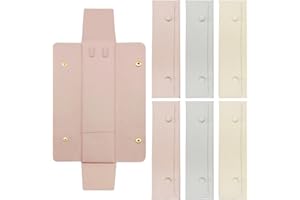 HINGTAI 6Pcs Necklace Travel Cases, Portable Necklace Organizer, Tangle Free, Secure Storage, Classic Style, Pink