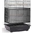 Shappy Large Bird Cage Seed Catcher,Bird Cage Cover Net Skirt Guard,Adjustable Soft Airy Mesh Net for Parrot Parakeet Macaw(78.7 x 15 Inch/ 200 x 37 cm,Black)