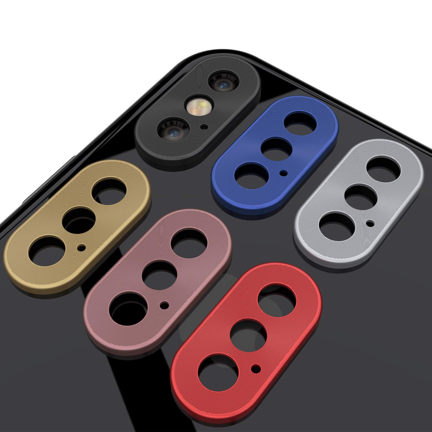 Punkcase Camera Protector Ring | Premium Aluminum Alloy Back Lens Cover Guard [Ultra Slim] Compatible W/Apple iPhone Xs Max (Red)