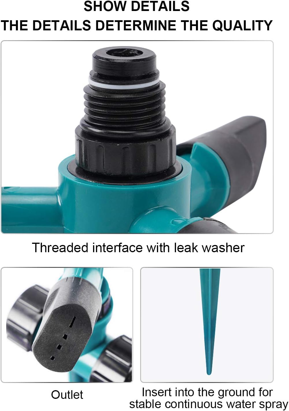 Forno Garden Sprinkler, 360° Rotating Lawn Sprinkler Ground Covered Yard Sprinkler Automatic Spray with for Garden, Kids, Yard : Garden & Outdoor