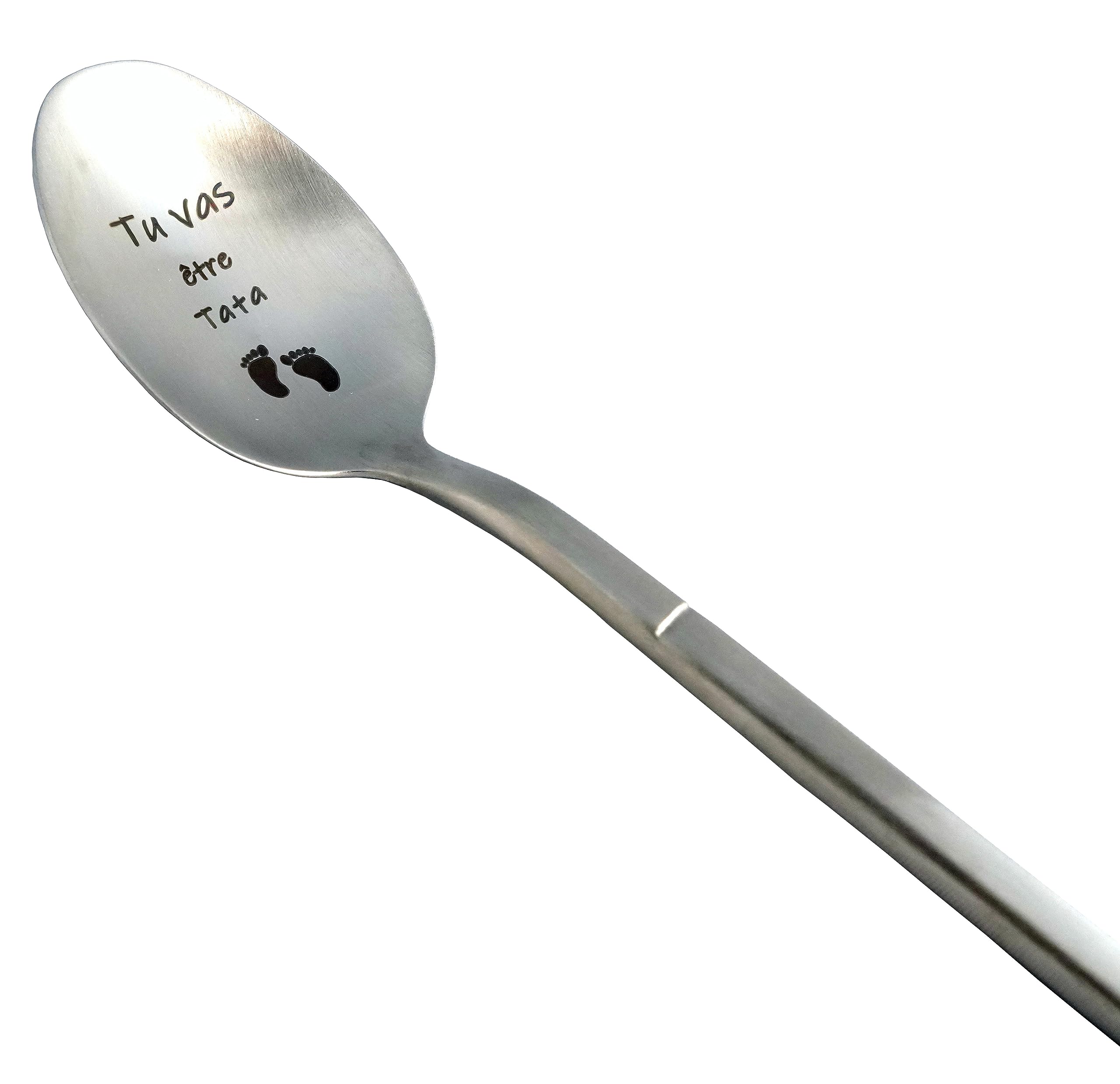 Pregnancy Announcement Spoon for Sister, Original and Personalised Gift Idea for Aunt, Funny and Unusual Baby Birth Announcement, Coffee Spoon / Dessert Spoon with Gift Box