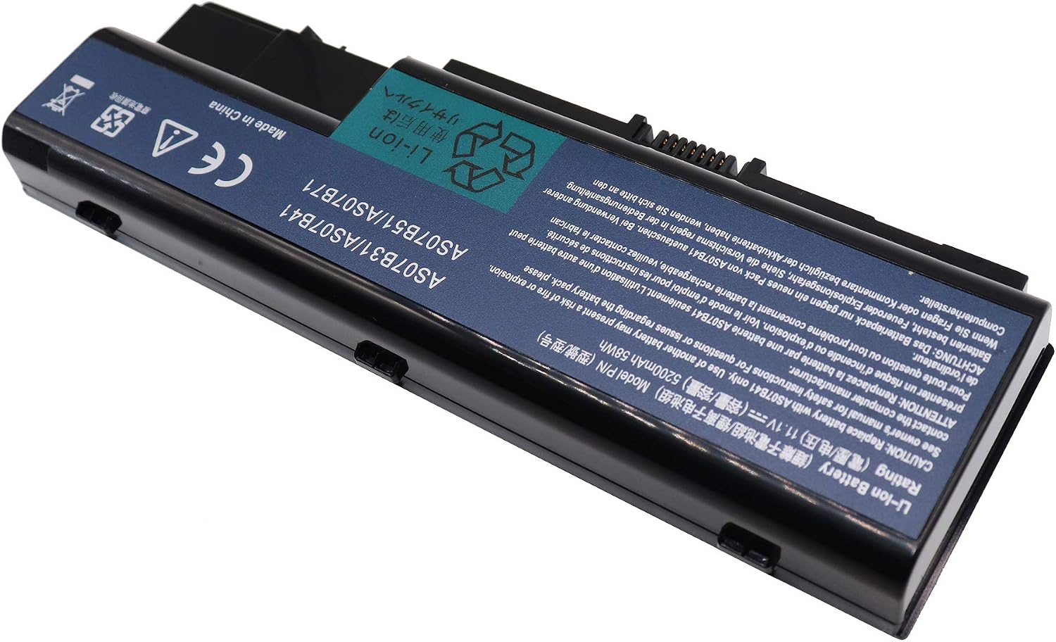 Golem-power AS07B41 AS07B31 AS07B61 AS07B51 11.1V 5200mAh 58Wh Replacement Laptop Battery of acer Computer Compatible with Acer Aspire 5230 / 5530 / 5730 / 5739 / 5930 / 6530 / 6930 - Image 4