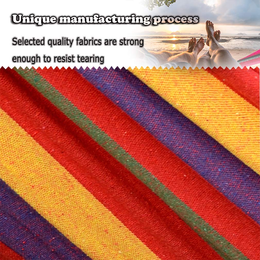 Double Hammock Two Person Adjustable Hammock Bed with Space Saving Steel Stand Includes Portable Carrying Case, Easy Set Up (Red)