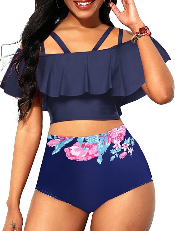 Avidlove Swimsuits for Women Two Piece Bathing Suits Ruffled Flounce