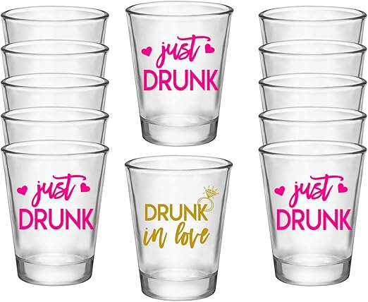 Amazon Com Drunk In Love And Just Drunk Bachelorette Party Shot
