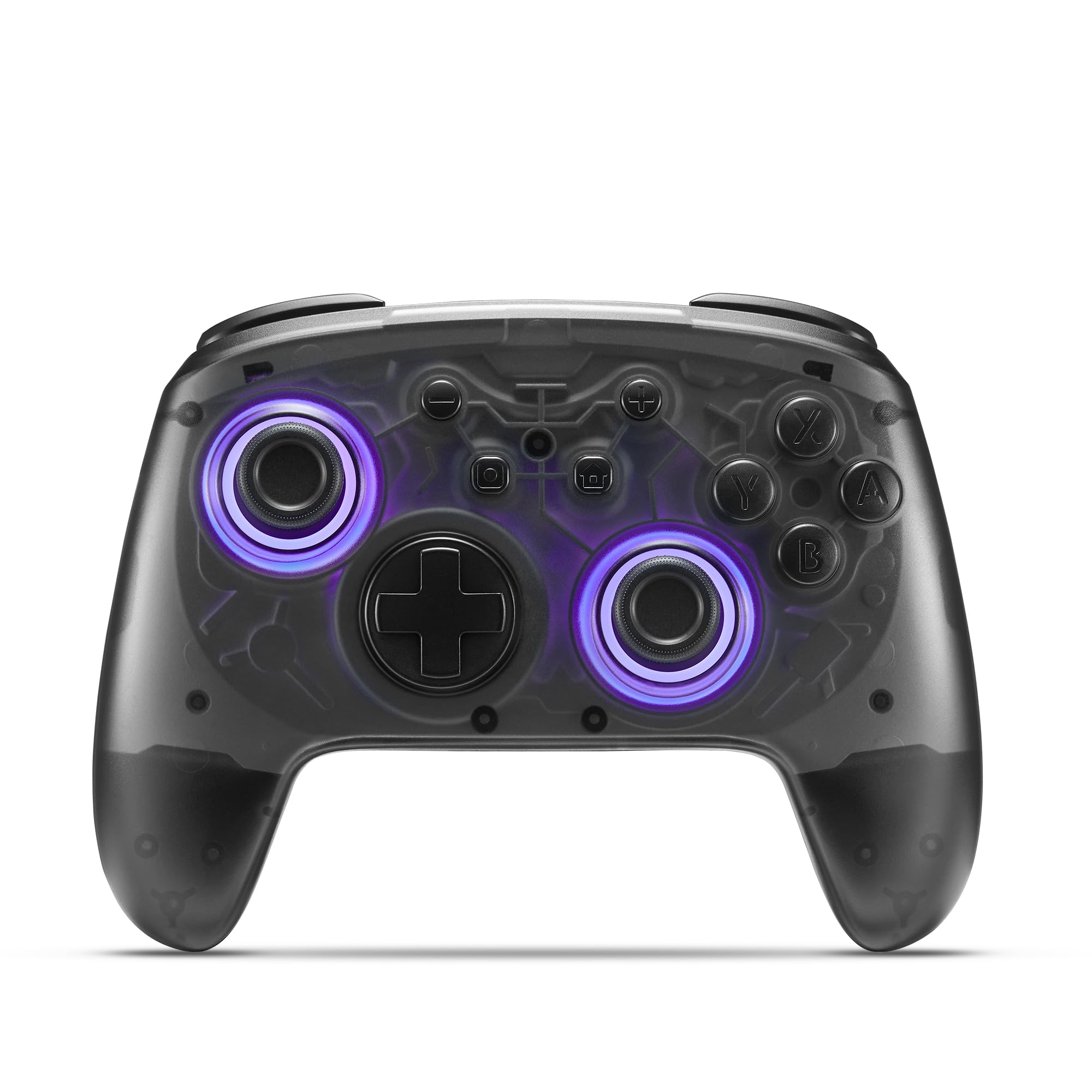 Photo 1 of RGB Wireless Pro Controller for Switch Console/OLED/Lite - Mecha-Tactile Action Buttons/Map Button/Motion Control/Vibration/Turbo/Wake Up - LED Light Gamepad - Video Game Remote Accessory (Iron Gray)