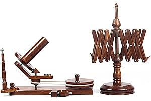 MARS EXPORTS Wooden Yarn Winder with Swift – Manual Yarn Ball Winding Tool for Knitting and Crocheting – Combo Kit (Winder + Swift Rosewood)