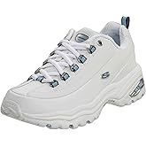 Skechers Sport Women's Premiums Sneaker,White/Blue,6.5 W US