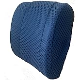Therapist's Choice Memory Foam Contoured Lumbar Support Pillow - Office Chair Back Support, Back Cushion and Lower Back Pillow - Desk Chair Back Support