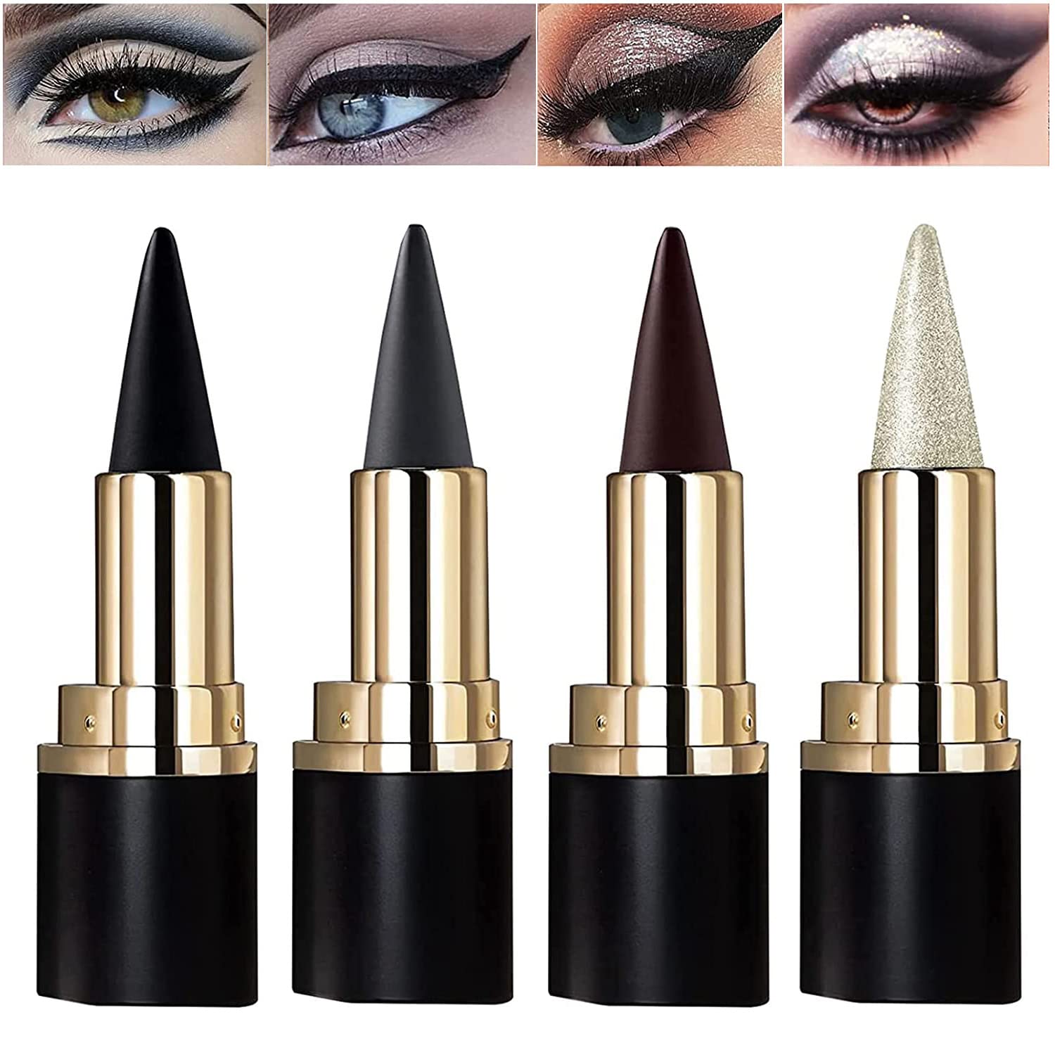 Photo 1 of UNIFULL 4 Color Gel Eyeliner, Cream Tool Smudge Proof Pencil, Matte Black Tattoo Pen, Gel Stick Makeup for Women