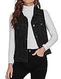 Chainscroll Women's Denim Vest Sleeveless