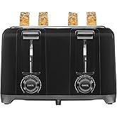 Proctor Silex 4 Slice Toaster with Extra Wide Slots for Bagels, Cool-Touch Walls, Shade Selector With 7 Browning Levels, Toas