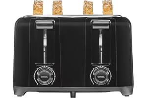 Proctor Silex 4 Slice Toaster with Extra Wide Slots for Bagels, Cool-Touch Walls, Shade Selector With 7 Browning Levels, Toas