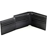 Stealth Mode Leather Bifold Wallet for Men - RFID Blocking, 11 Card Slots, Gift Box