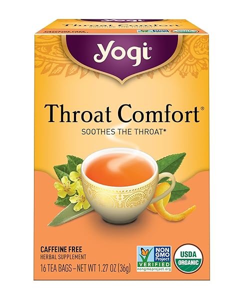 YOGI TEA ORGANIC THROAT COMFORT TEA, 16 CT