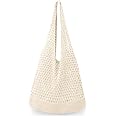 hatisan Crochet Bags for Women - Summer Beach Tote, Aesthetic Hippie Knit Bag