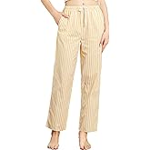 U2SKIIN Womens Striped 100% Cotton Pajama Pants, Soft Lounge Pj Bottoms with Pockets Lightweight