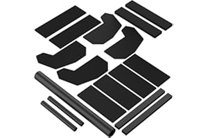 MOKER Hardtop Foam Blocker Seal Kit for Jeep Wrangler JK Unlimited 2007-2017，Replaces PN# 68026937AB，OE style 17 Pieces Set