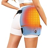 Hip Heating Pad for Hip Support Brace,Cordless Heated Hip Wrap with 10000mAh Battery and 3 Heating Modes for Thigh/Legs,Buttock (Orange Blue, Up to 47'')