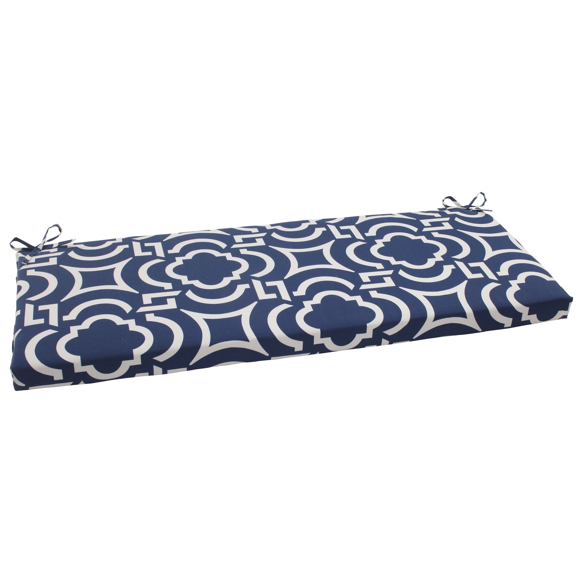 Pillow Perfect Outdoor/Indoor Carmody Navy Bench/Swing Cushion, Blue