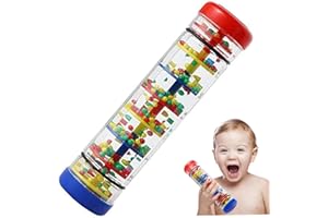 Rainmaker 8 inch Funny Rain Stick Baby Toy Rattle Tube Eudcational Rain Maker Toy Baby Plastic Music Sensory Auditory Instrum