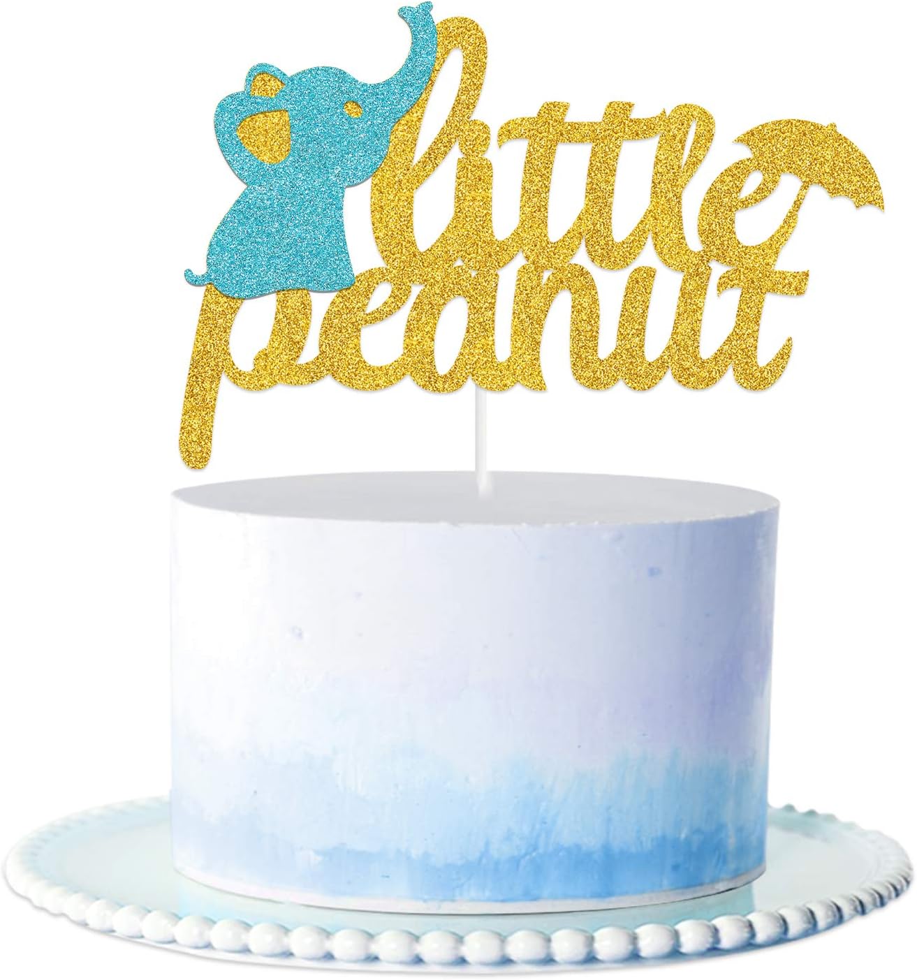 blue baby shower cake