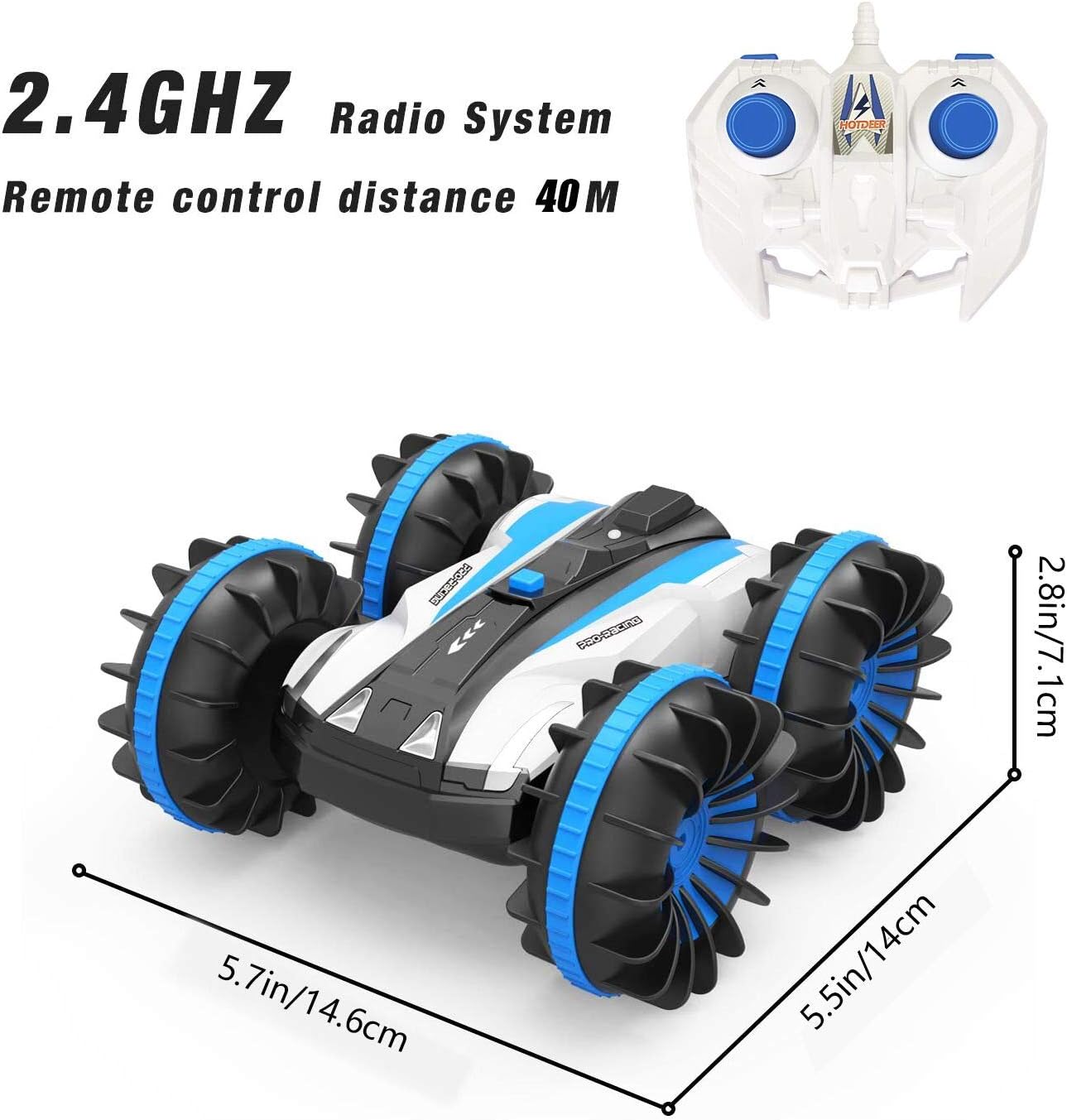 amphibious radio control car